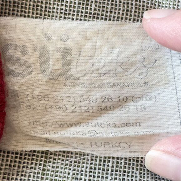 Turkish Tapestry Prayer Rug Suteks Mensucat Istanbul Velvet Red White 27" x 46" - Picture 7 of 9